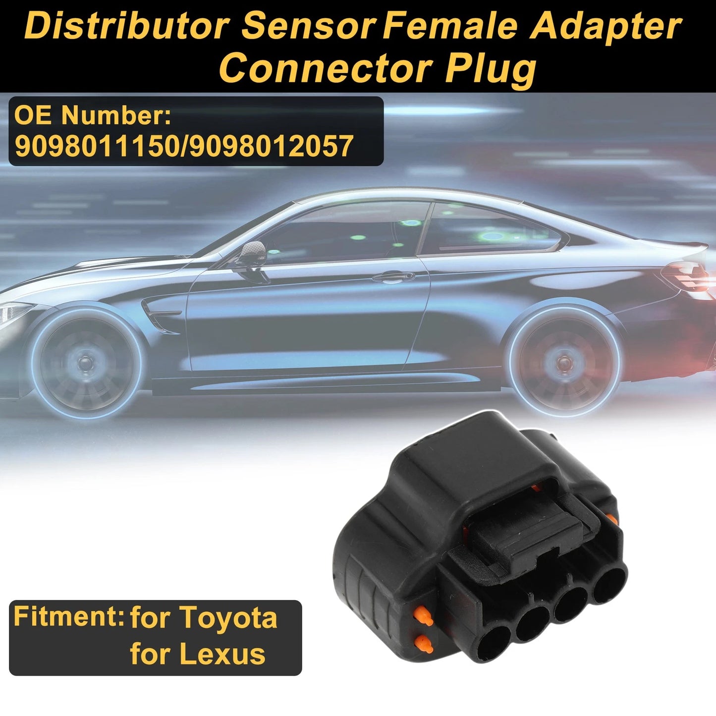 4 Pins Distributor Sensor Connector Plug for Toyota (No. 9098011150)
