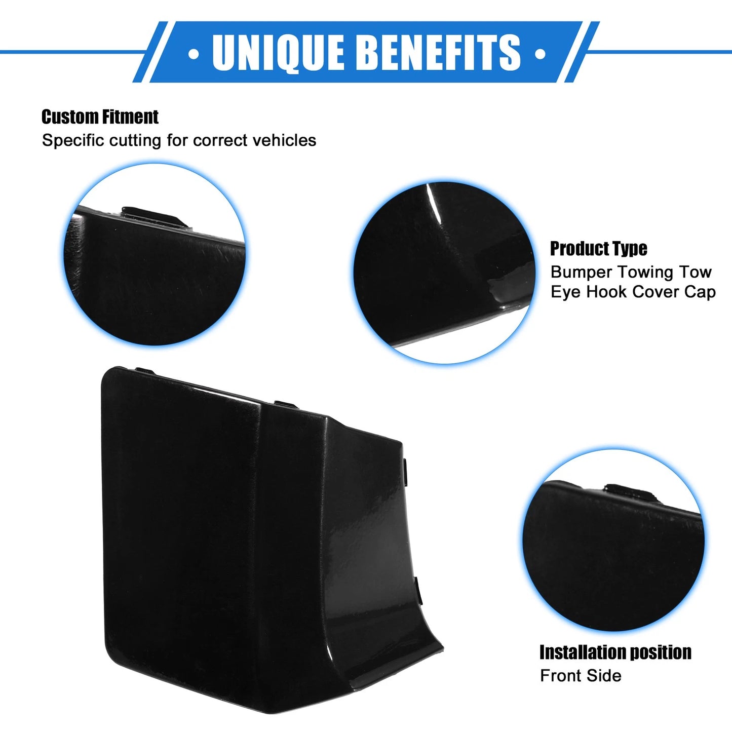 Front Bumper Tow Eye Hook Cover for Subaru Impreza (2010-2014) Glossy Black