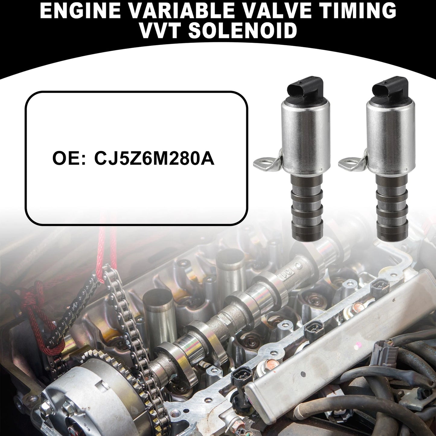 2 x Variable Valve Timing VVT Solenoids for Ford C-Max (2013-2018)