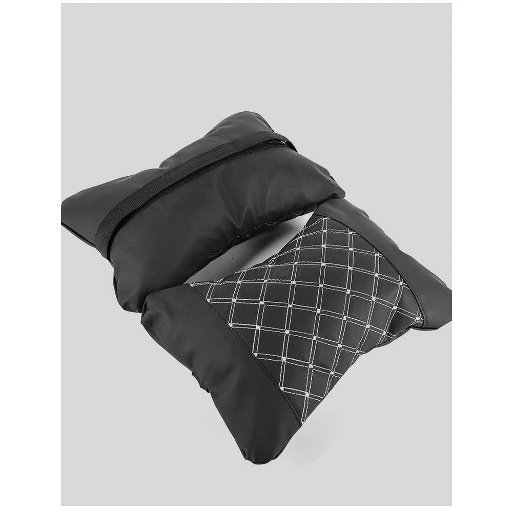Frosted Leather Car Neck Pillow with Ergonomic Design and PP Cotton Filling