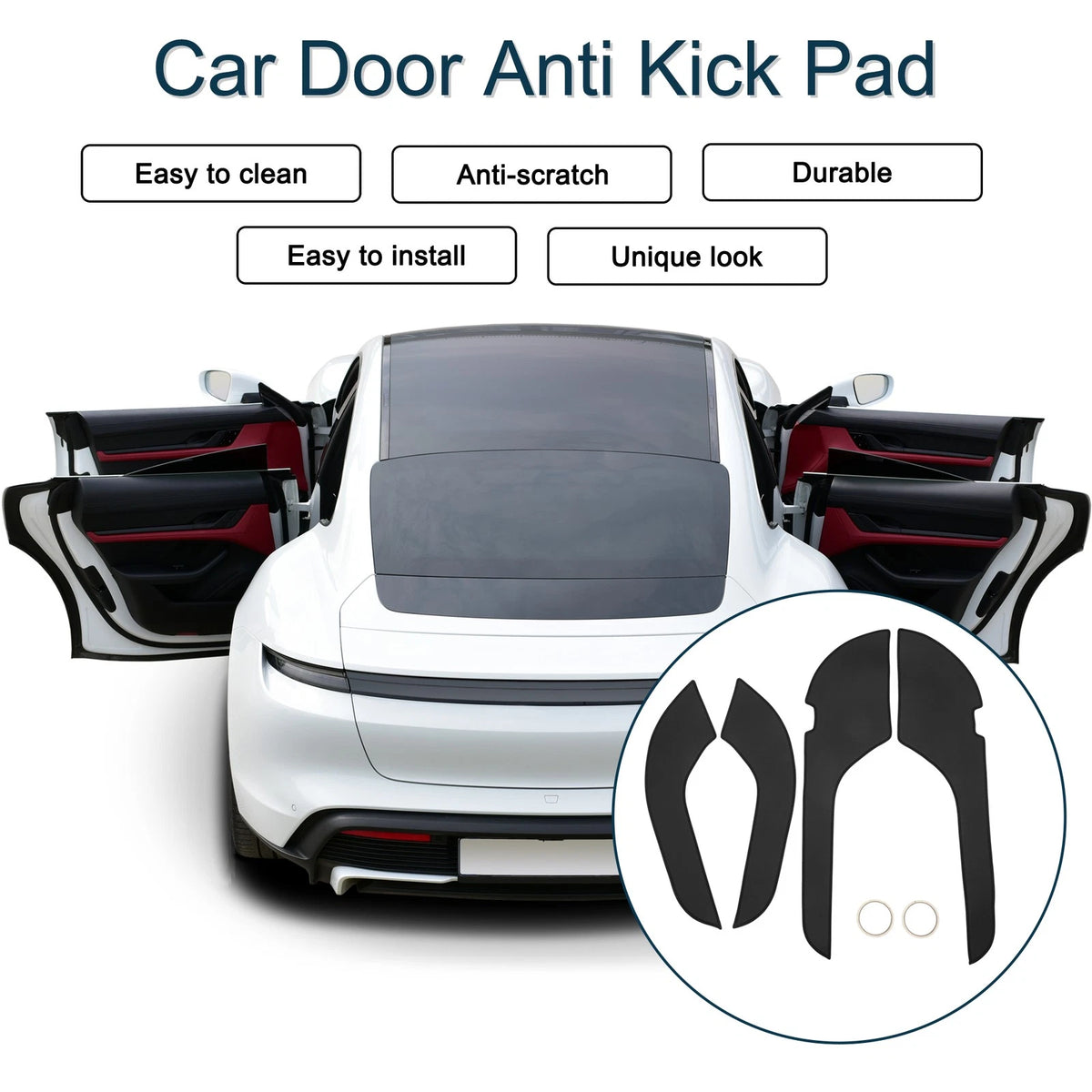 Car Door Anti Kick Pad Sticker Protector for Toyota Avalon (2019–2022)