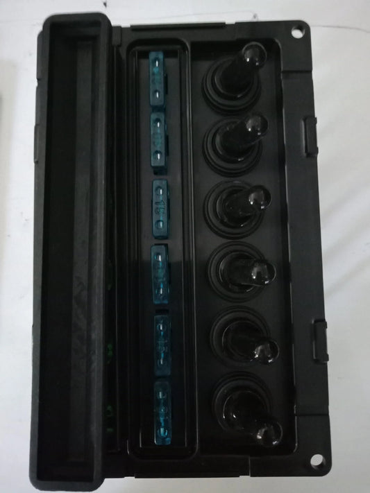 6 Switch Panel with Auto Blade Fuses, Backlit, Waterproof, High Quality