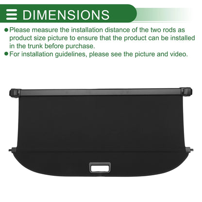 Car Trunk Retractable Cargo Cover for CHEVROLET Menlo Gloss Black (2020-2023)
