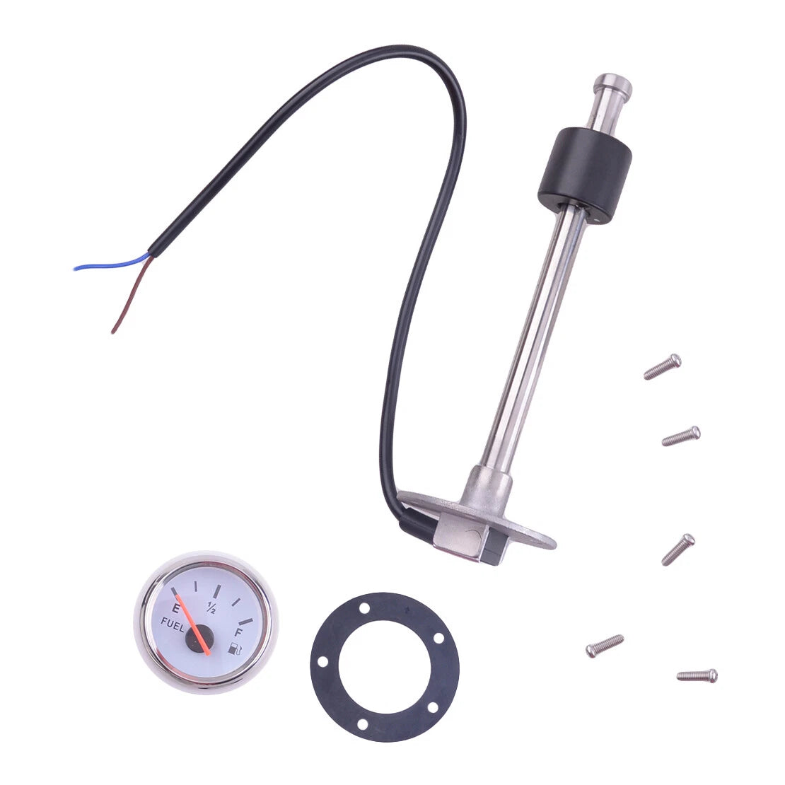 200mm Boat Fuel Level Sender Sensor + 52mm Gauge for Marine Boat