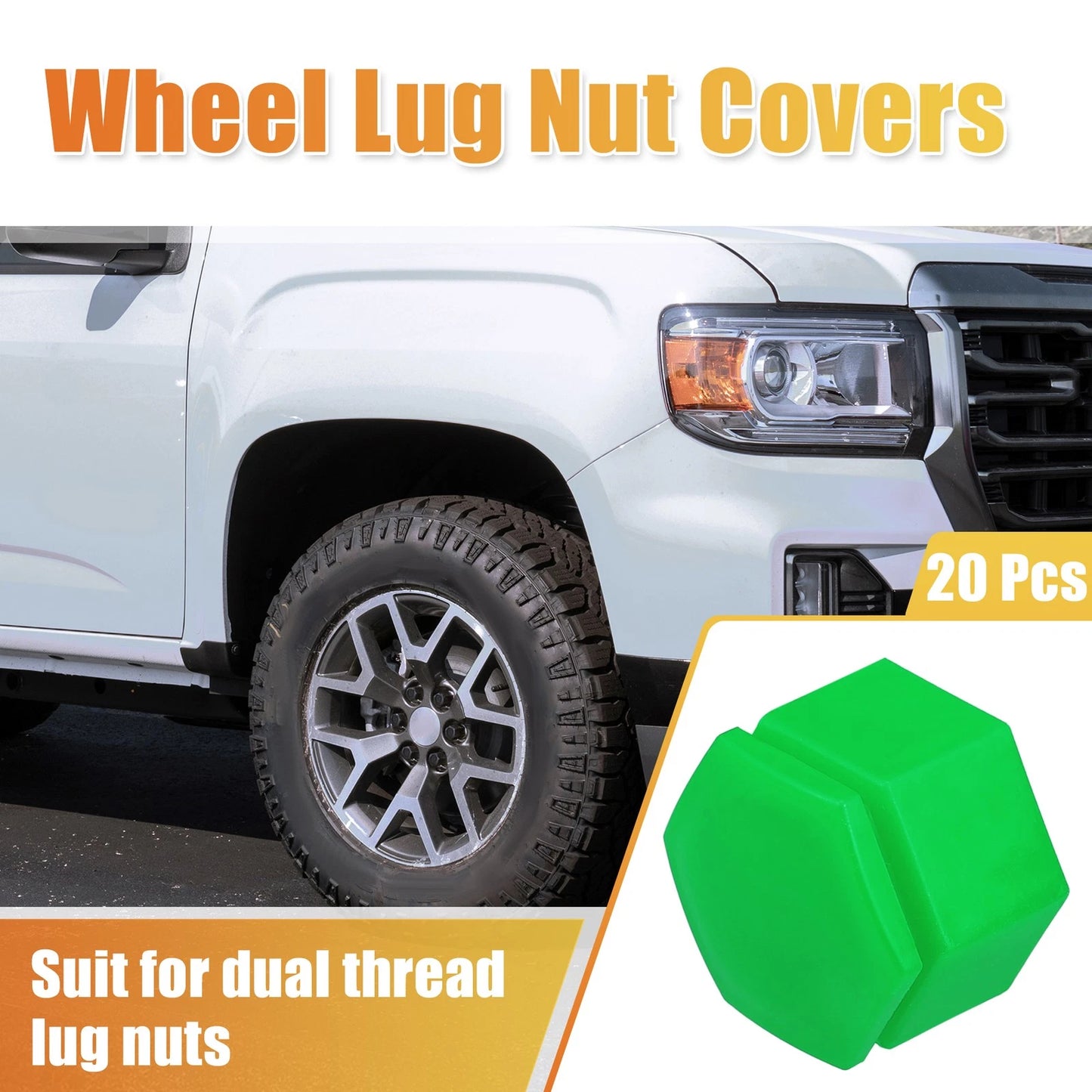 20 x 22mm Wheel Lug Nut Cover Green for Land Rover Range Rover Sport (2006–2013)