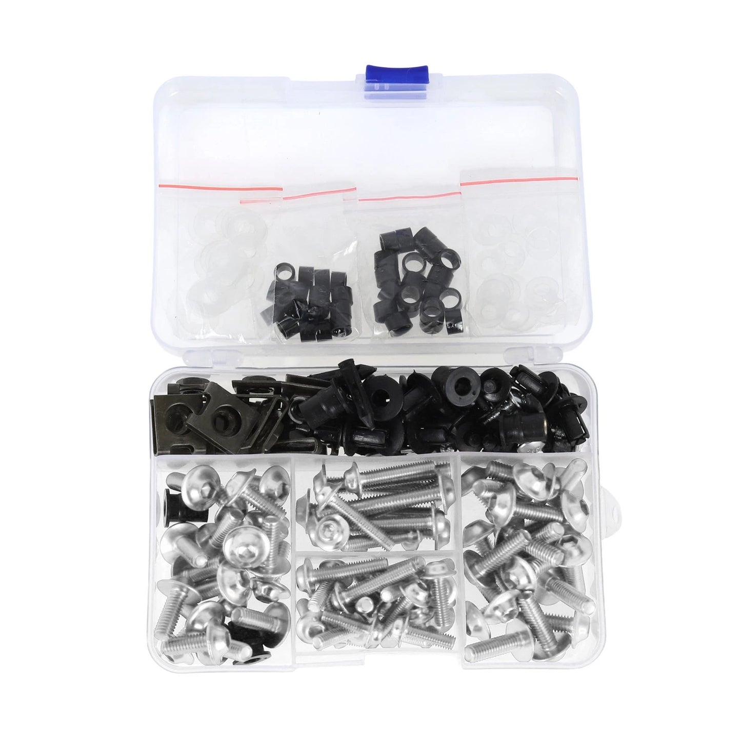 Windshield Bolts for Kawasaki Yamaha Stainless Steel Rubber Silver Tone