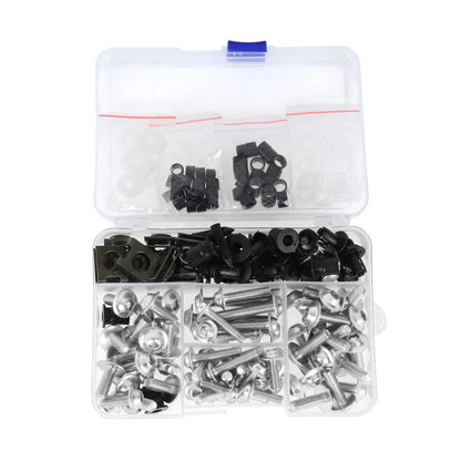 Windshield Bolts for Kawasaki Yamaha Stainless Steel Rubber Silver Tone