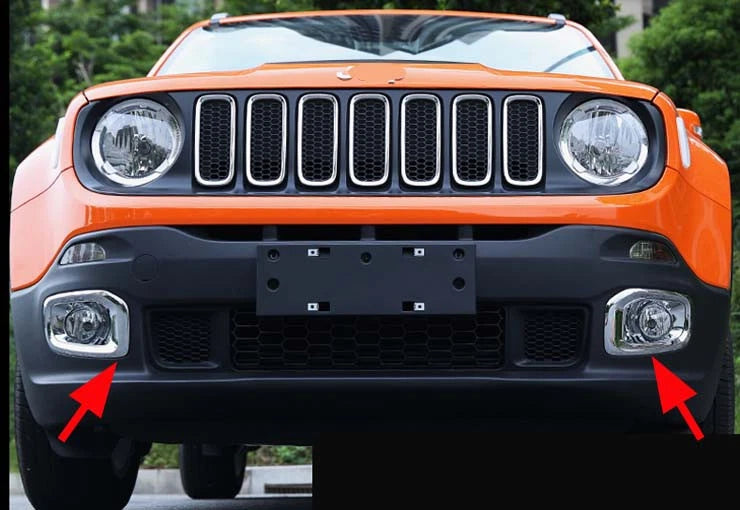 Front Fog Light Cover Trim for 2015-2018 Jeep Renegade (2015-2018)