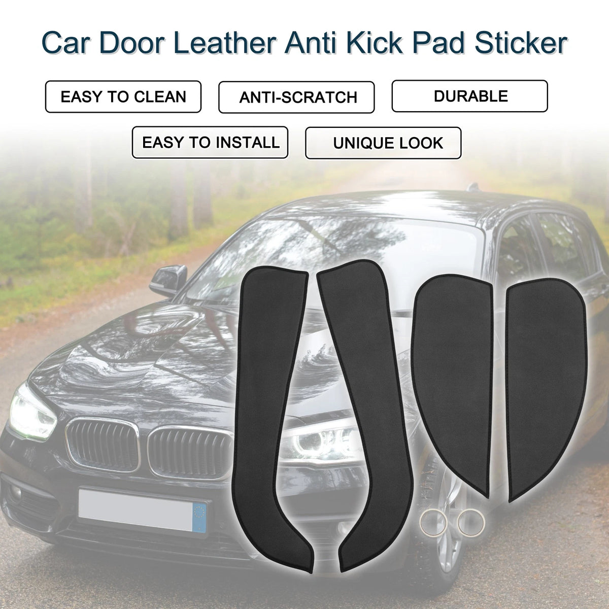 Car Door Leather Anti Kick Pad Sticker for BMW 1 Series (2012 - 2013)