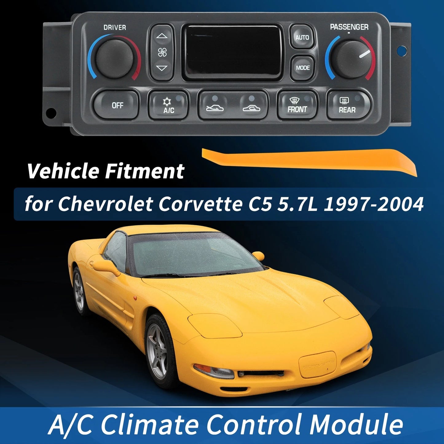 A/C Climate Control Module Panel for Chevrolet Corvette C5 5.7L (1997-2004)
