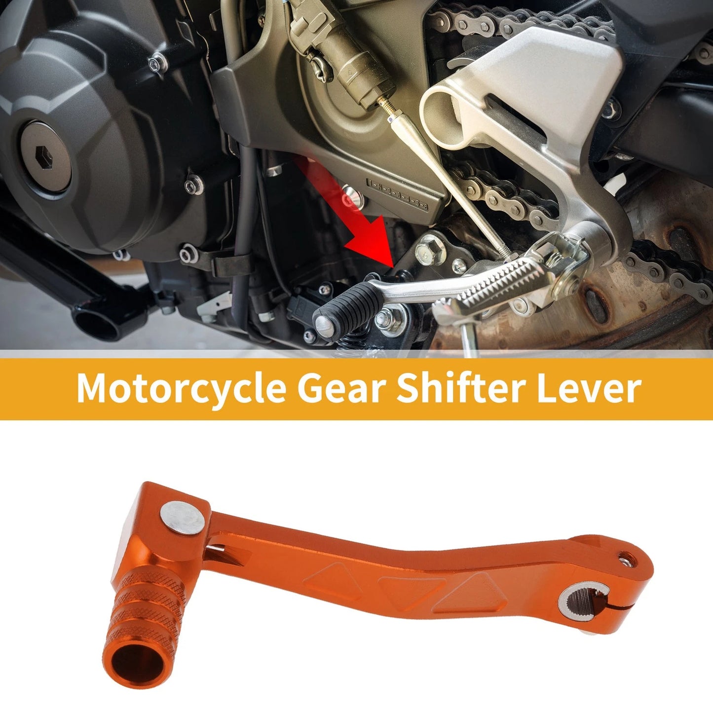 Folding Gear Shifter Lever for Apollo BBR Orange