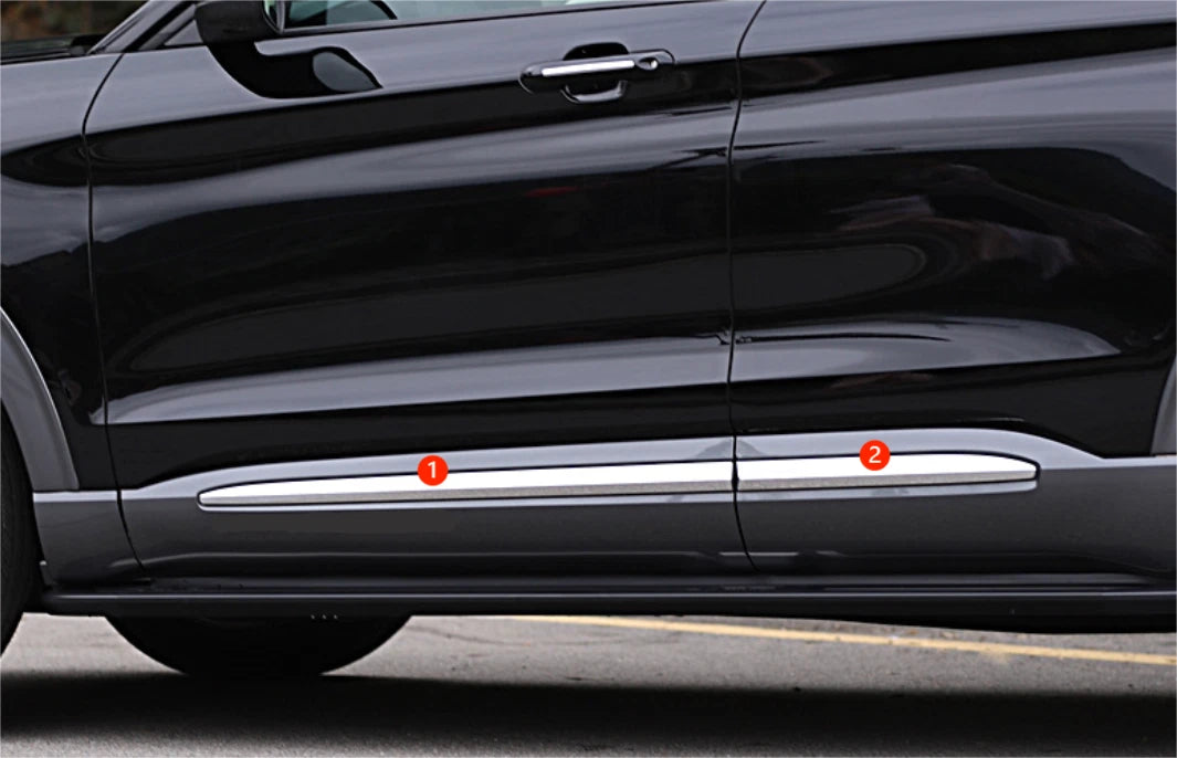Chrome Door Side Body Molding Covers for 2020-2023 Ford Explorer 4 x Pieces