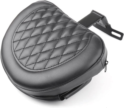 Driver Backrest Pad for 2007-2017 Harley FLSTF Heritage Softail, Black