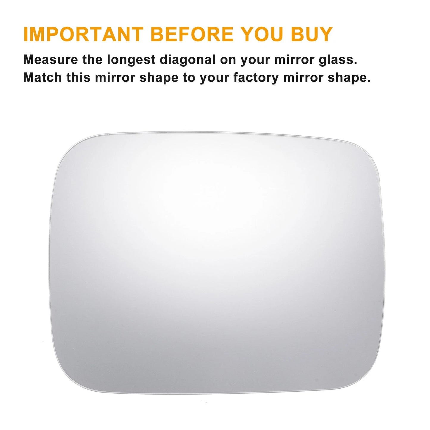 Right Side White Heated Mirror Glass for JEEP Renegade (2014-2020)