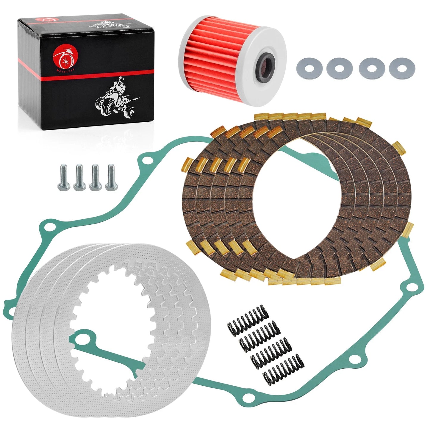 Heavy Duty Clutch Kit Gasket & Oil Filter for Kawasaki Ninja 250R (2008–2012)