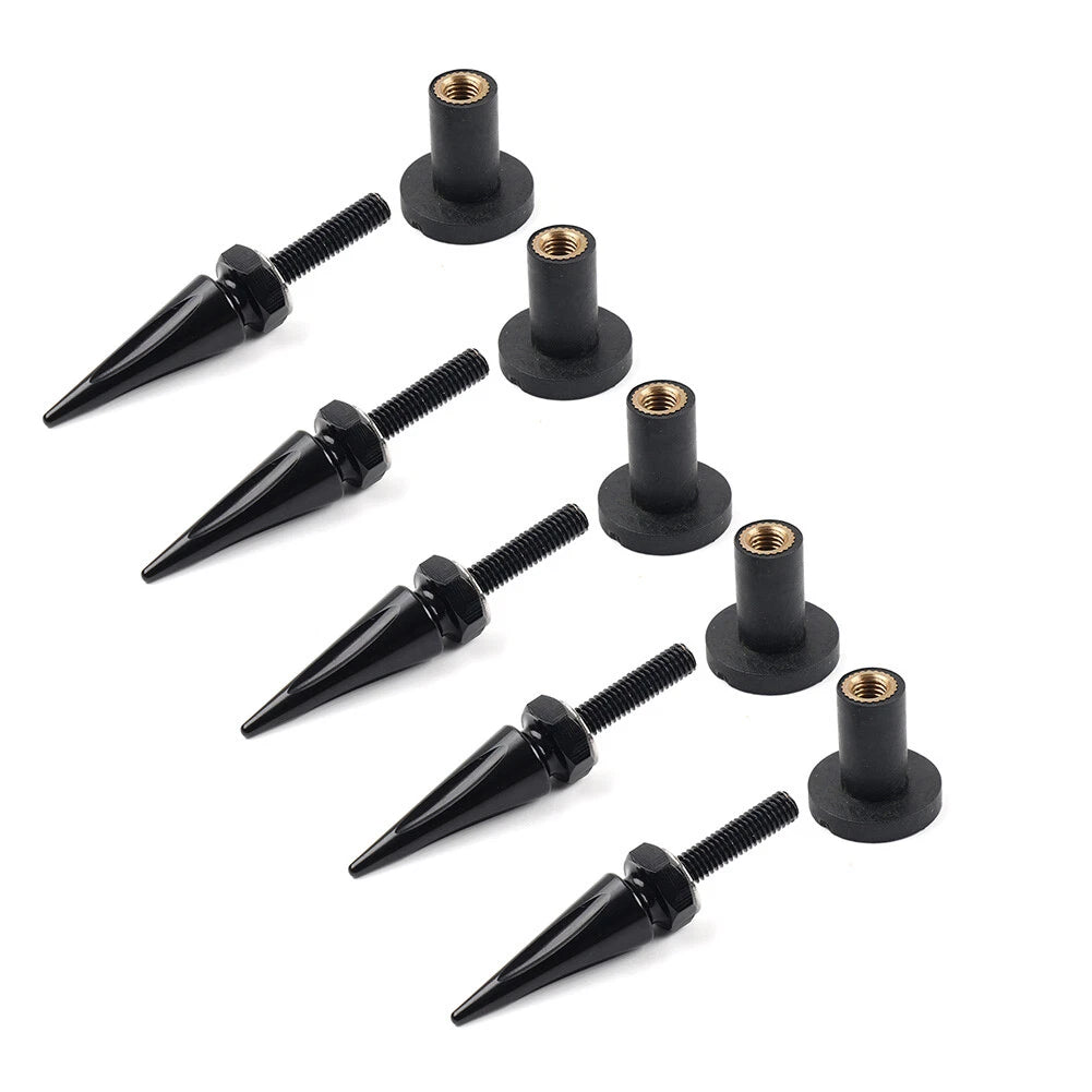 5x Spike Windshield Fairing Well Nut Bolt Kit for Harley Road Glide (2015-2023)