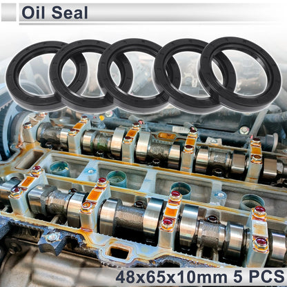 Oil Seal / 48x65x10mm / Rotary Shaft Seal NBR Rubber 5 Pcs