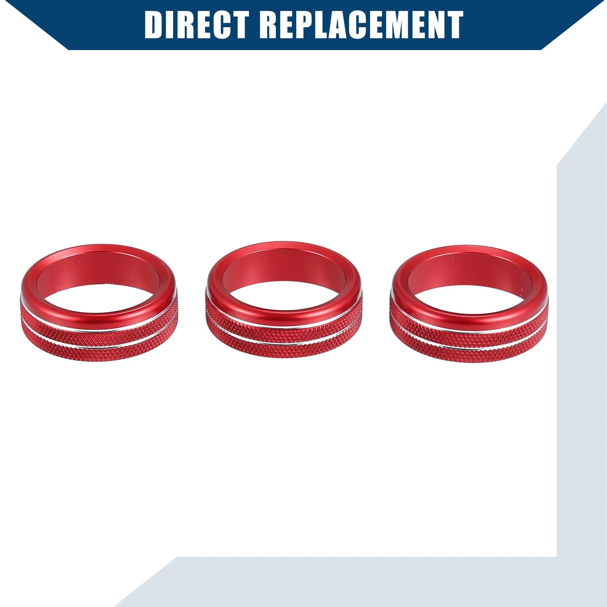 AC Control Switch Knob Cover 3 x for Honda Fit (2020-2023) Red