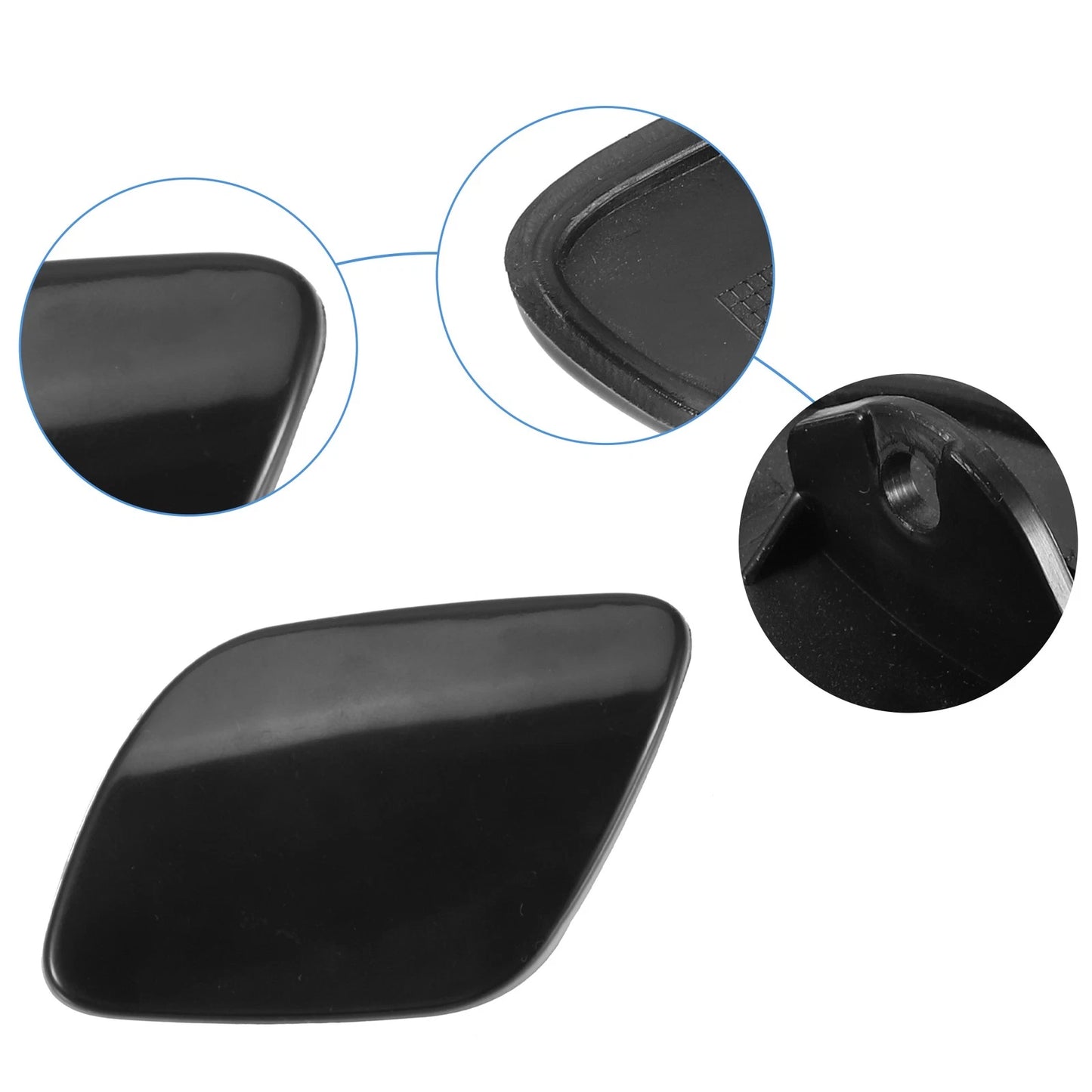 Front Left Headlight Washer Nozzle Cover for Volvo XC60 (2010-2013) Black