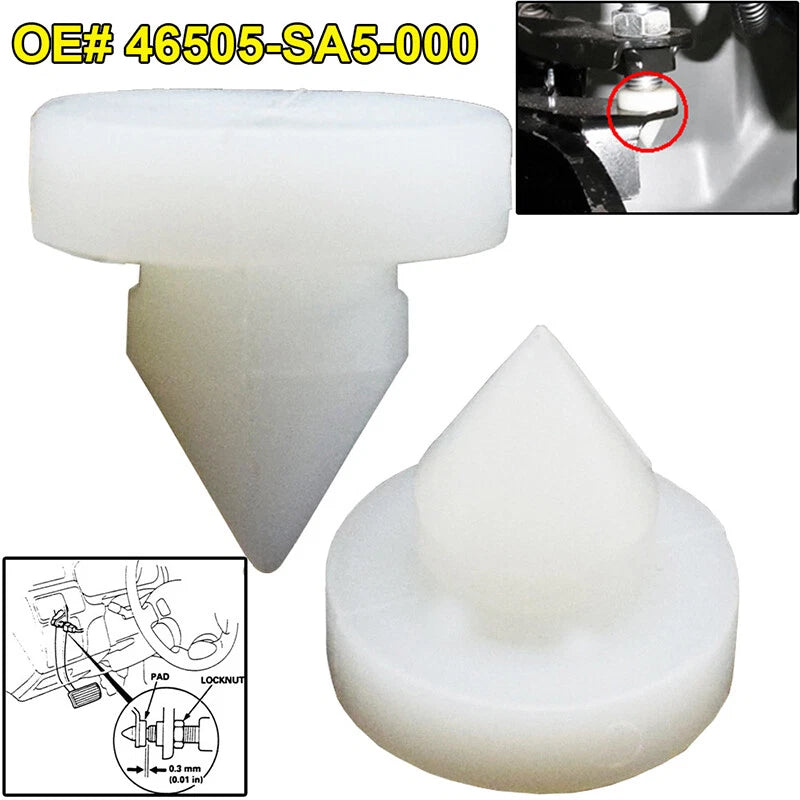 White Brake or Clutch Pedal Stopper Pad for Honda Civic (1973-2011)