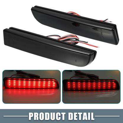 Smoked Rear Bumper Reflector Brake Lights for Mitsubishi Lancer (2008-2017)