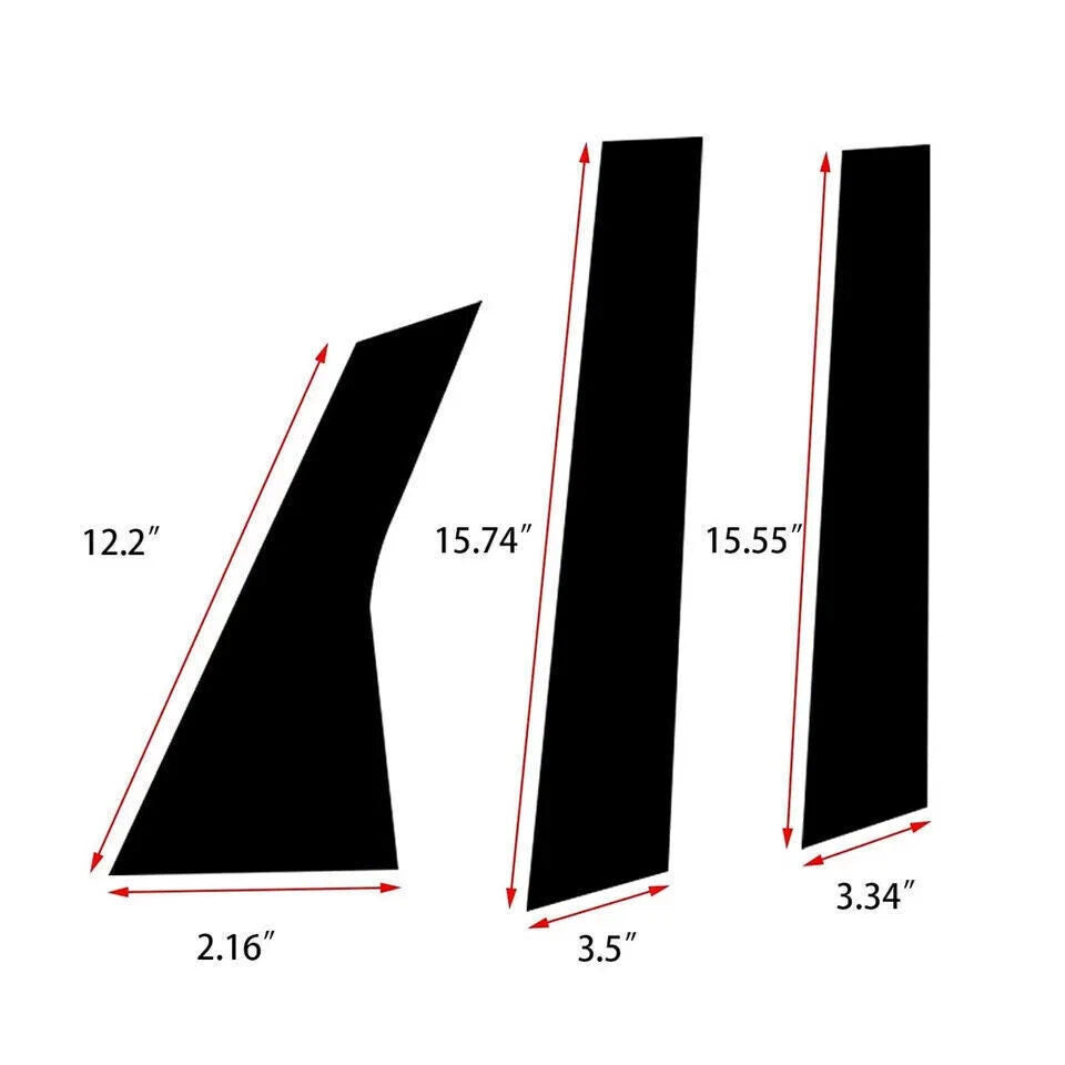 Glossy Black Window Door Trim Covers for Honda Accord 2018-2021 (2018-2021)