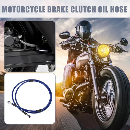 150cm 59.06" Brake Clutch Oil Hose Line Blue for Motorcycle