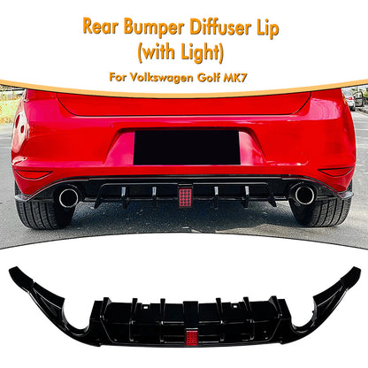 1x Rear Bumper Diffuser Lip with Light for Volkswagen Golf 7 (2013-2020)
