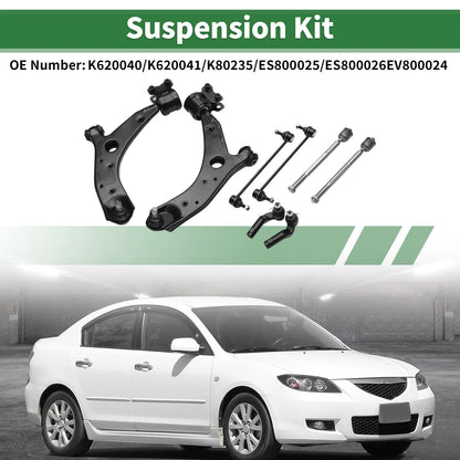 8 Pcs Front Lower Control Arms for Mazda 3 (2004-2009)