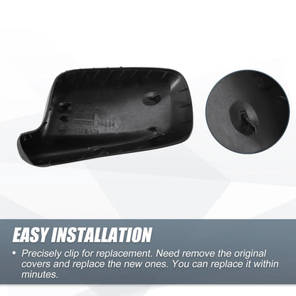 Right Side Mirror Cover Cap Gloss Black for BMW 3 Series, 7 Series (2000-2006)