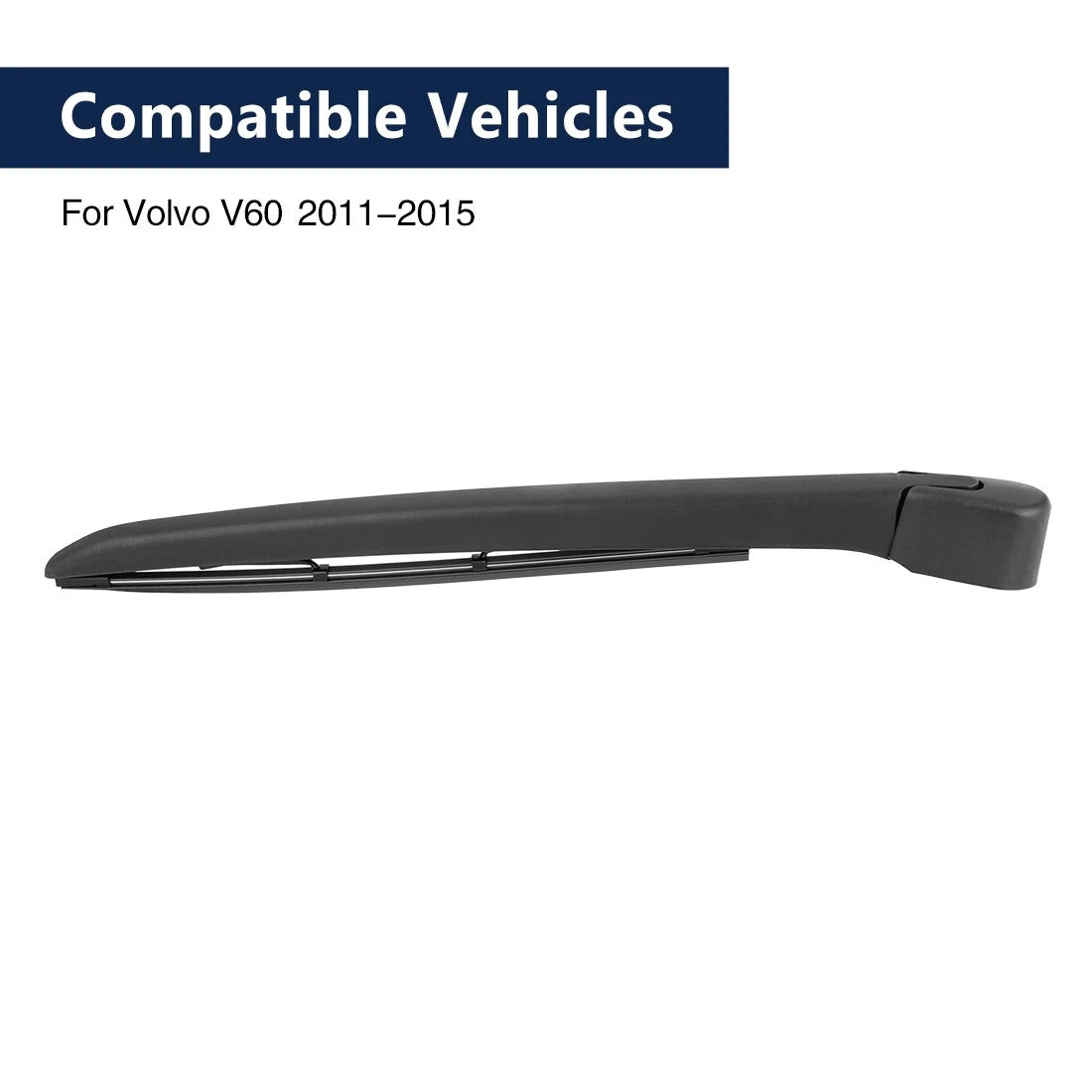 305mm 12'' Rear Windshield Wiper Blade Arm Set for Volvo V60 (2011-2015)