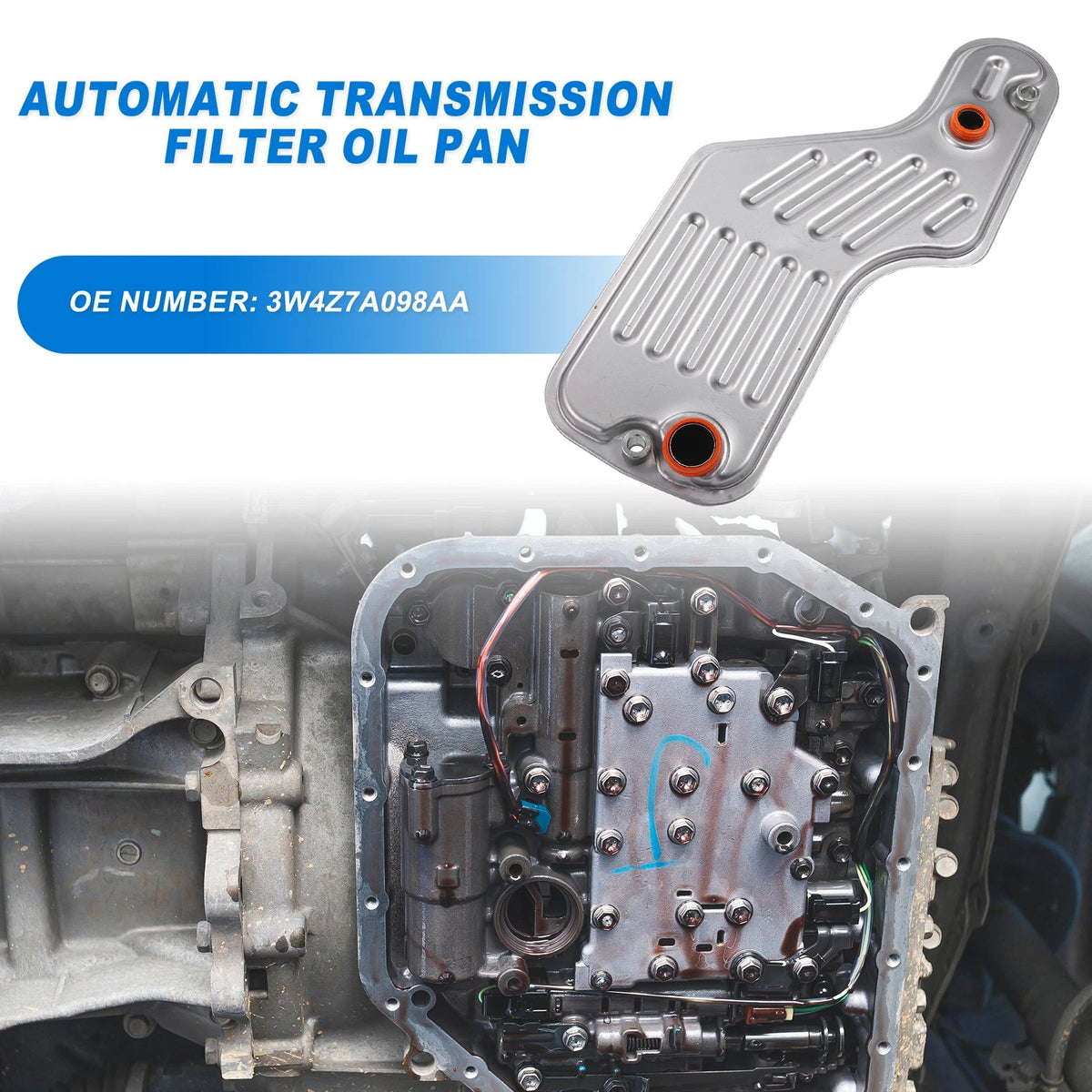 Transmission Fluid Filter Oil Pan for Ford 5R55N 5R55S (2000-2007)