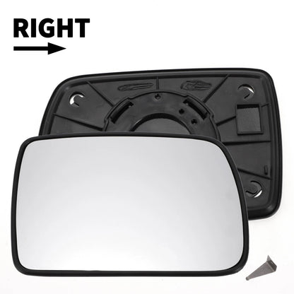 Right Side White Mirror Glass w/ Back for KIA Picanto (2004-2007)