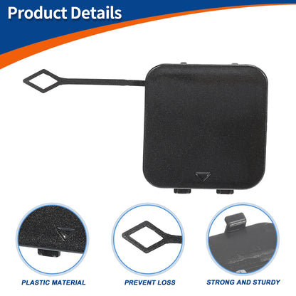 Rear Right Tow Hook Cover for BMW 530i 540i (2001-2003) Light Gray