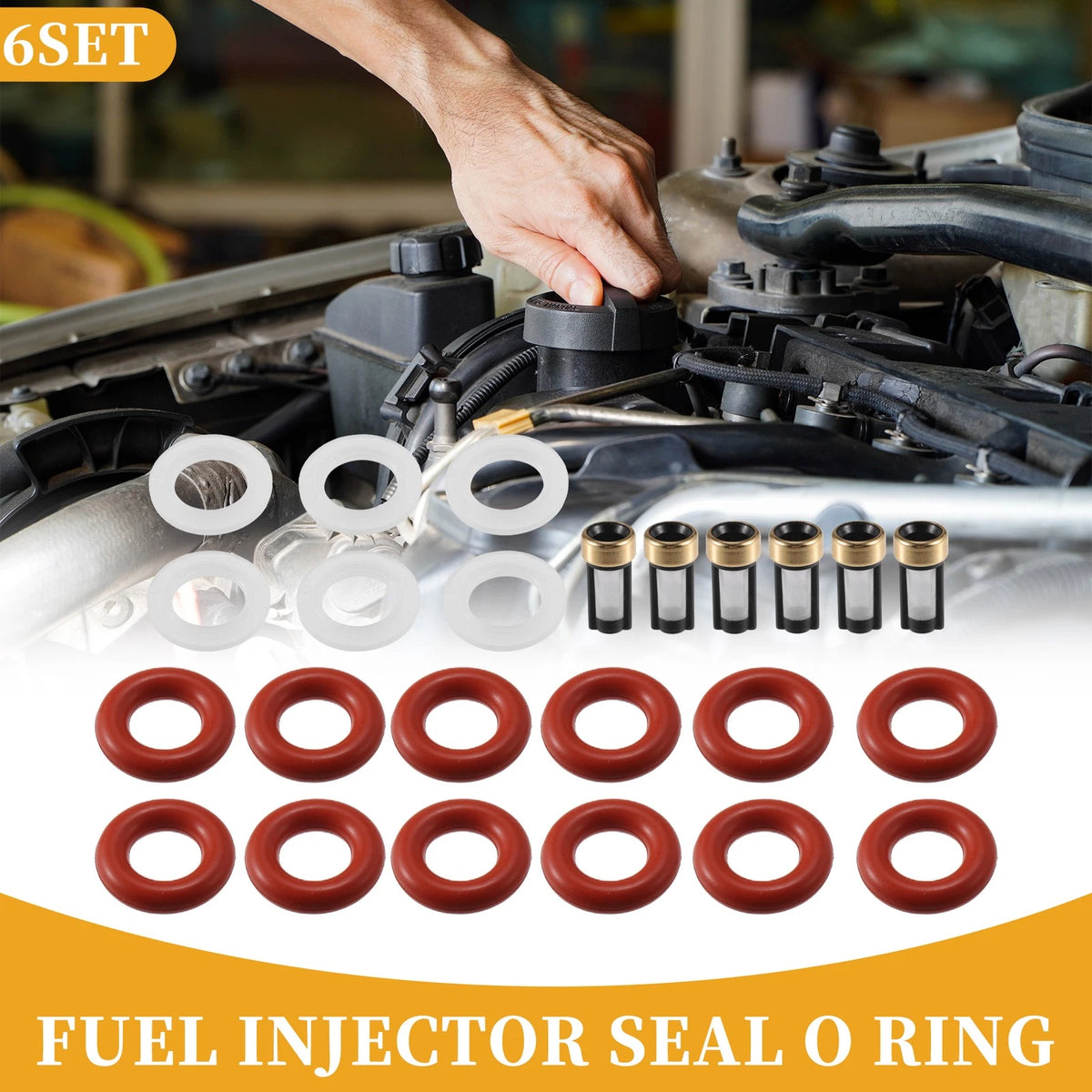 6 x Fuel Injector O Rings for VOLVO 2.4 2.5 2.8 2.9L