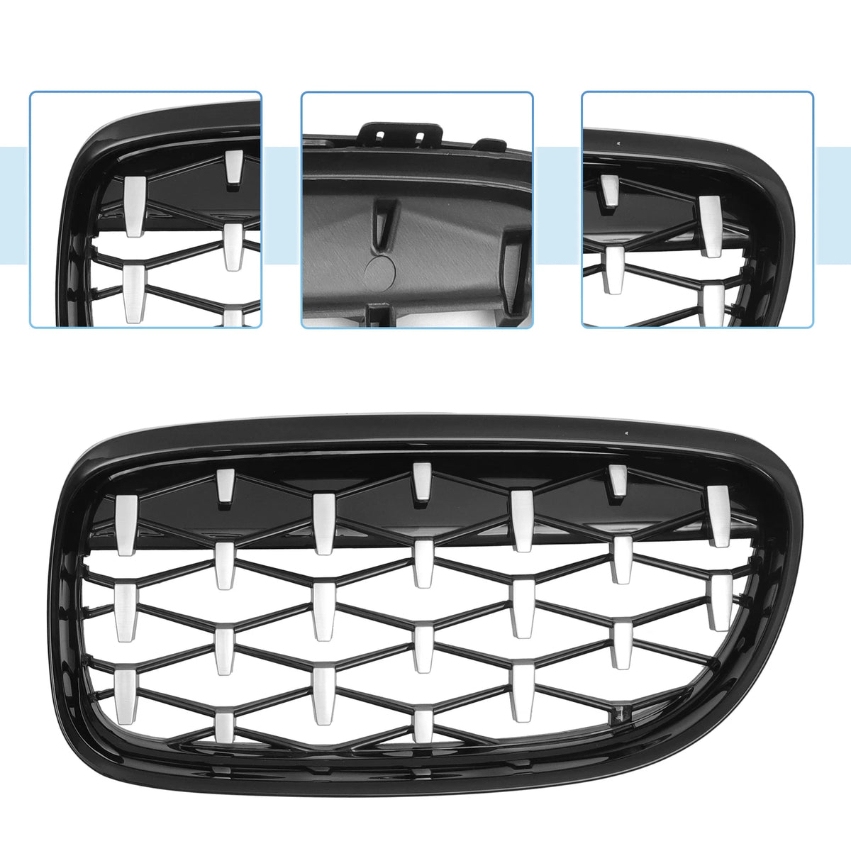 Front Hood Bumper Grille for BMW 335d 328i 335i xDrive (2007-2013) Pair