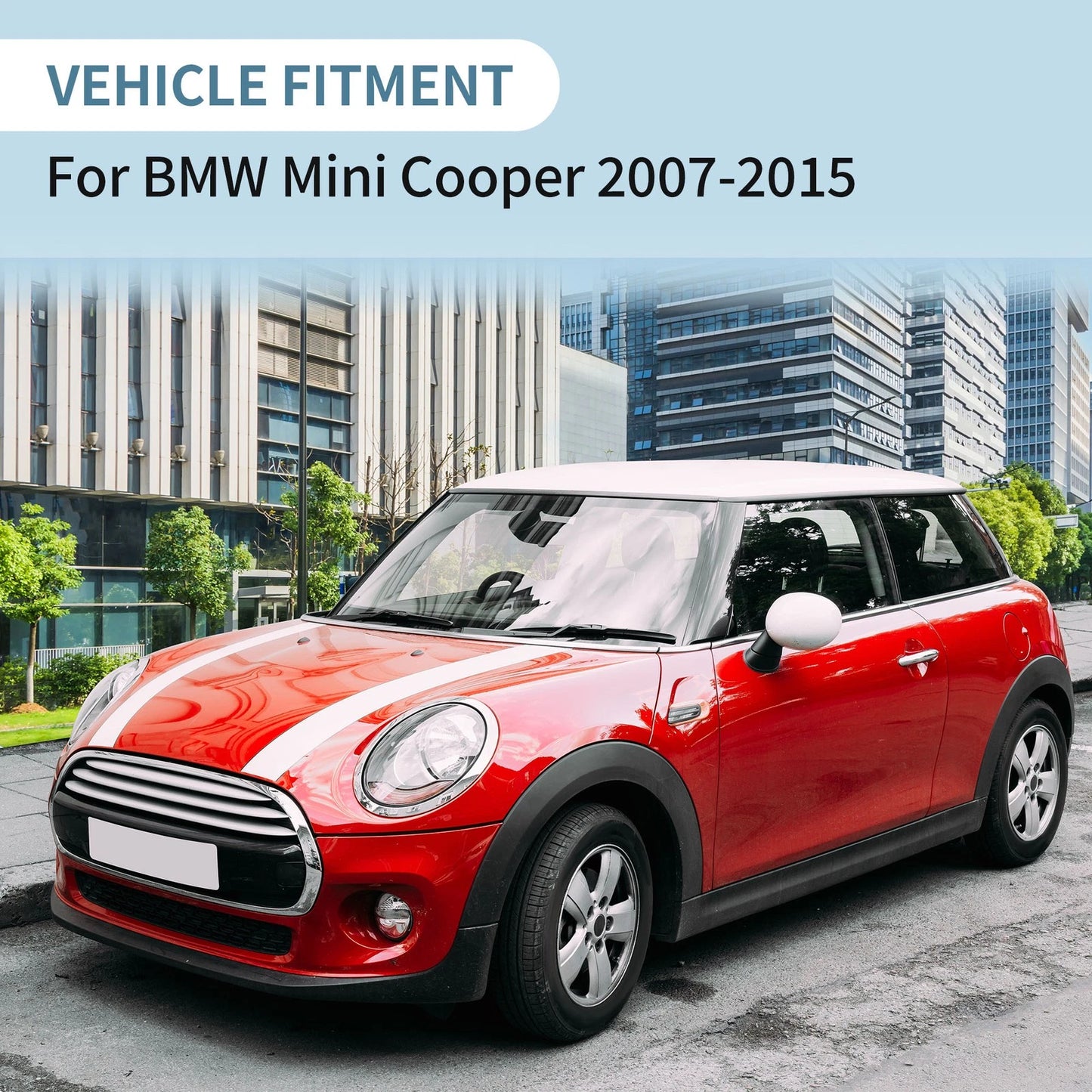 Left Driver Side Mirror Glass for BMW Mini Cooper (2007-2015)