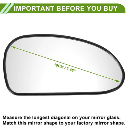 Right Side Mirror Glass Replacement for Hyundai Sonata (1999-2005)