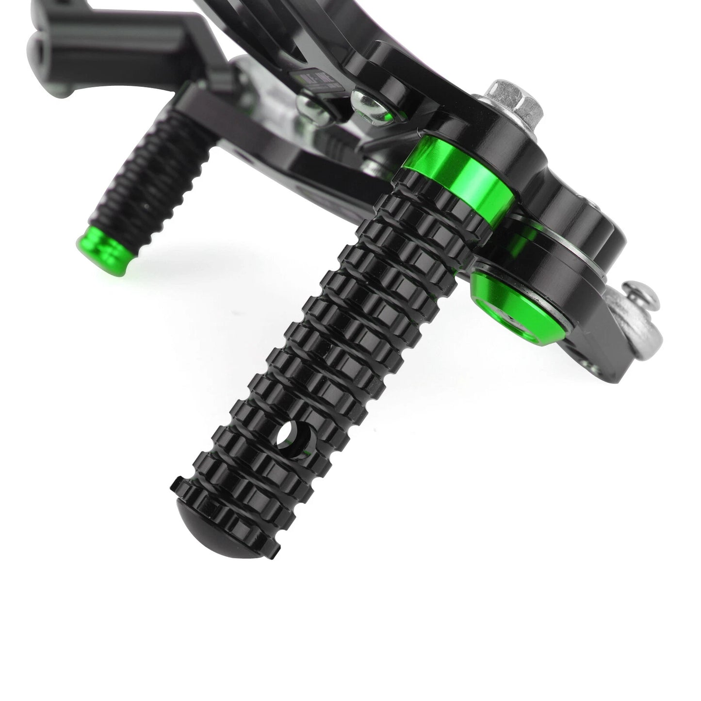 CNC Footrest System Green for Kawasaki Z400/Ninja 400 (2018-2023)