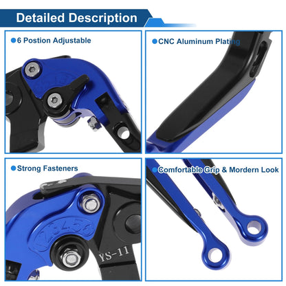 Adjustable Brake Clutch Levers for Honda X11 (1999-2002) Blue Black