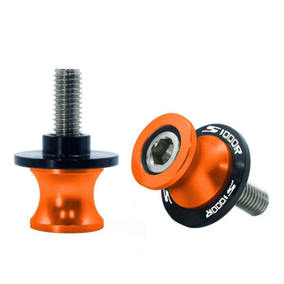 Swingarm Spools for BMW S1000R S1000RR 2014-2018 - 2 x Orange Coil Slider Screws