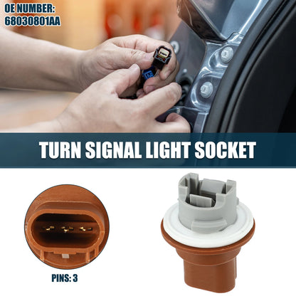 Turn Signal Light Socket for Dodge Grand Caravan 2011-2020, 3 Pins