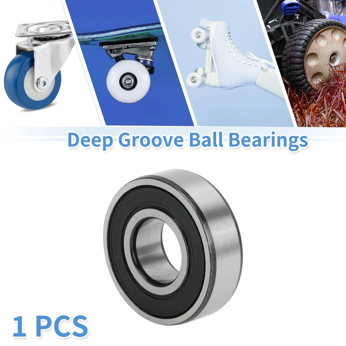 15x35x11mm Deep Groove Ball Bearings for Scooter Skateboard Wheel