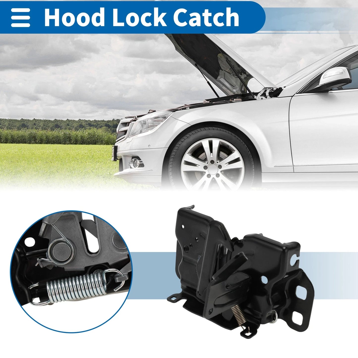 Hood Latch Assembly for Jeep Compass MK Series (2007-2010) 1 x Pcs