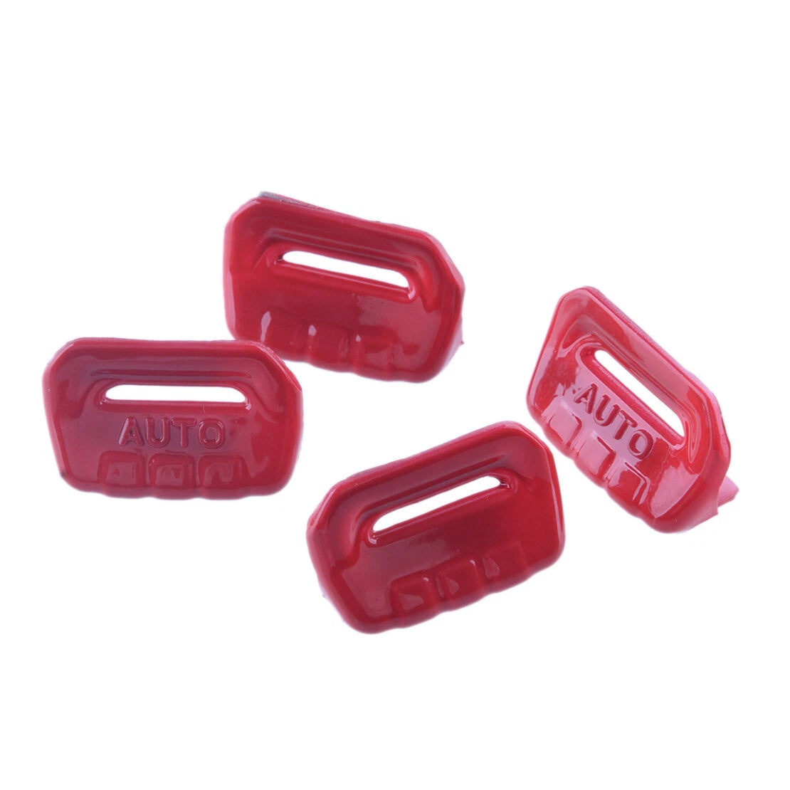 4 x Red Window Control Button Cover Trim for Jeep Wrangler (2018-2022)