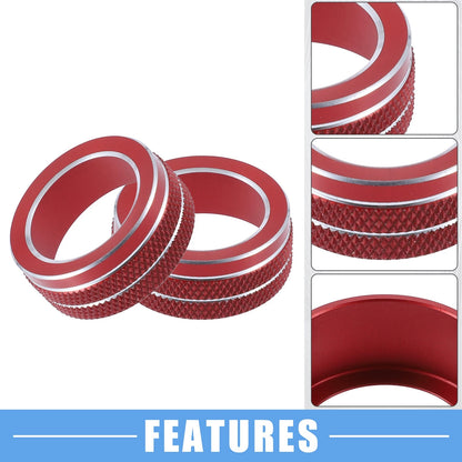 AC Control Switch Knob Cover Trim for Toyota Corolla 2020-2022 ( Red)