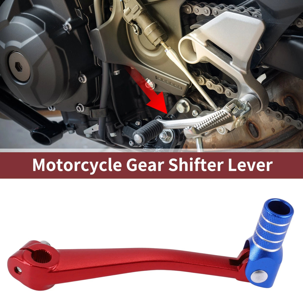Folding Motorcycle Gear Shifter Lever 1 Pc Red Lever for Bosuer 125