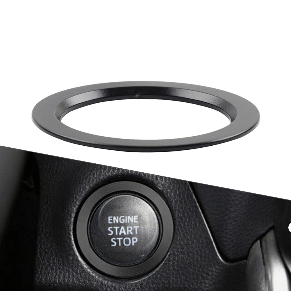 Black Engine Start Stop Button Trim Ring for Toyota Tacoma Camry Prius Corolla (2005-2023)