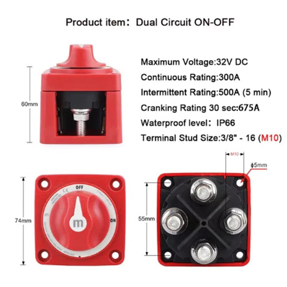 Efficient Power Control Marine Battery Mass Switch Cut 48V Options