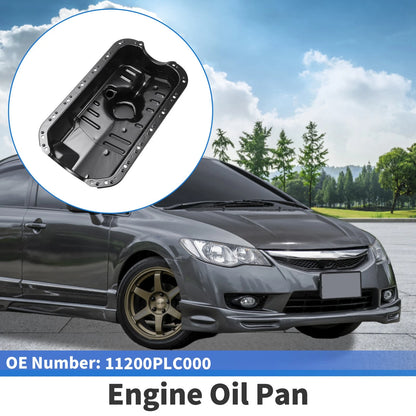 Engine Oil Pan for Honda Civic (2001-2005) - 1 x Iron Black